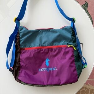 New Unisex Cotopaxi Colorful Shoulder Bag with Blue and Purple